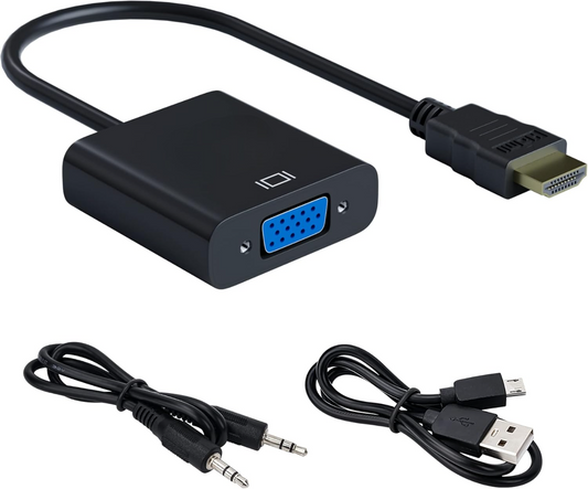 Переходник HDMI to VGA, дополнительное питание и аудио 