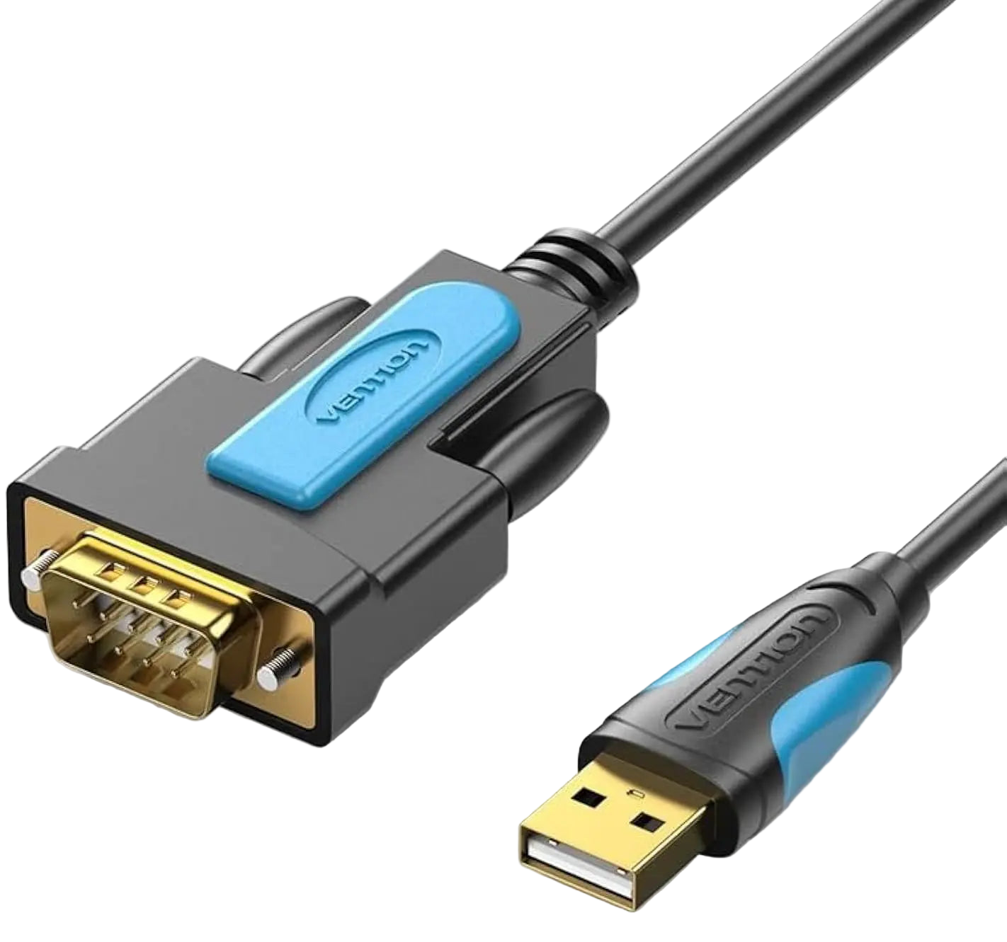 Кабель USB-RS232 male, 1.5 m, Prolific PL2303; Vention; grey-blue