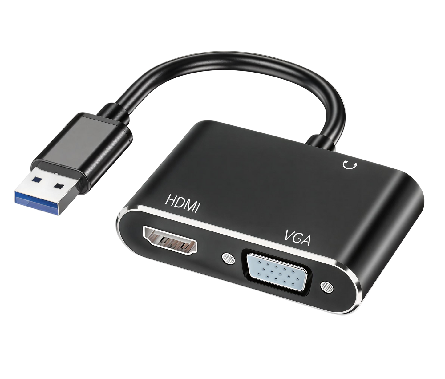 Переходник USB на HDMI и VGA для подключения дополнительного монитора