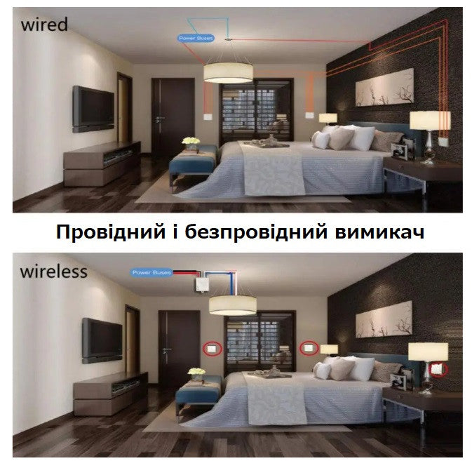 Реле-перемикач бездротовий RF 433 МГц компактне, для керування освітленням і насосами