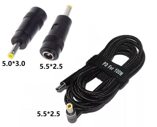 USB Type-C 100W кабель питания и переходник DC 5.0×3.0*1.0 Samsung