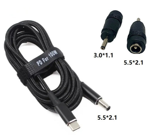 USB Type-C 100W кабель питания и переходник DC 3.0×1.1 для ноутбуков Acer