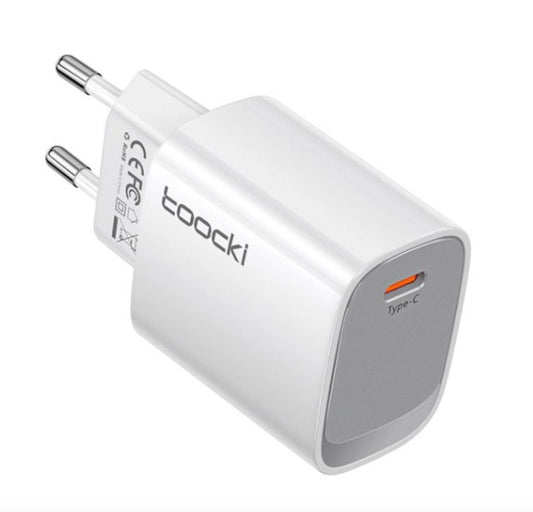 Быстрый зарядный адаптер Toocki USB-C 20W с поддержкой Power Delivery TCT20-04EU