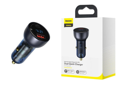 Baseus 65W автомобільний зарядний пристрій PPS PD/QC4.0 USB-C/USB-A