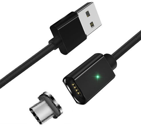 Кабель магнітний USB — Type-C Essager, швидка зарядка 5 А, 1 м, чорний