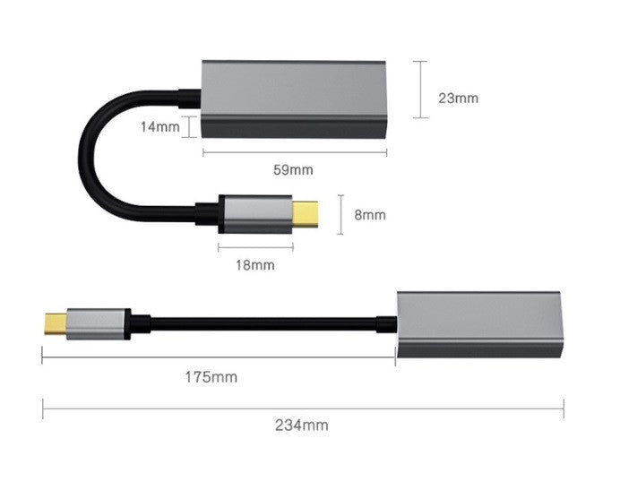 Мережевий адаптер USB 3.0 Type-C — RJ45 Gigabit LAN 1000/100 Мбіт/с