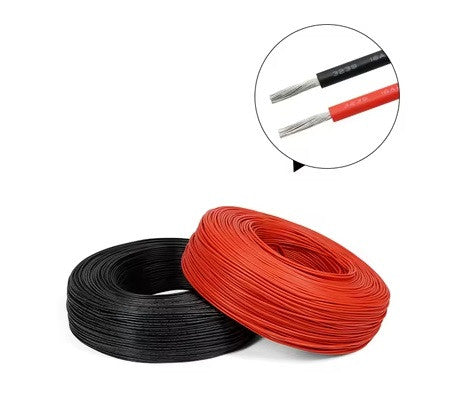 Кабель силіконовий 4AWG (25 мм²) мідний луджений, термостійкий, 1 м, червоний
