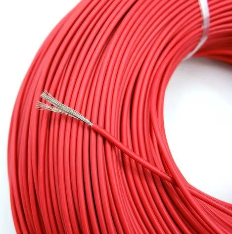 Кабель силіконовий 4AWG (25 мм²) мідний луджений, термостійкий, 1 м, червоний
