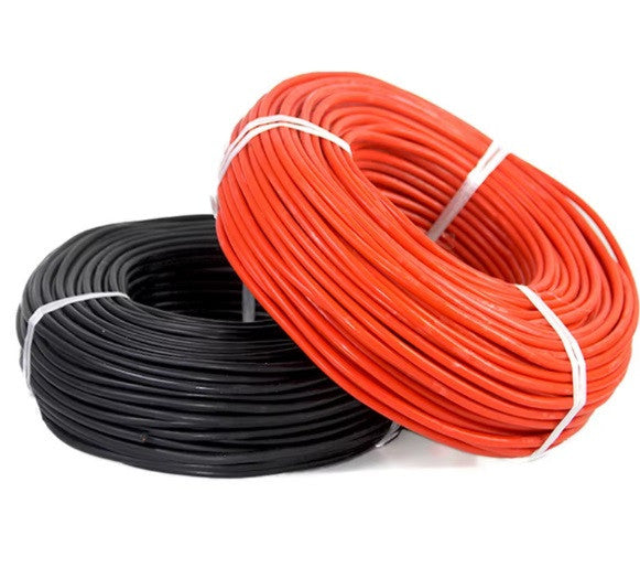 Кабель силіконовий 4AWG (25 мм²) мідний луджений, термостійкий, 1 м, червоний