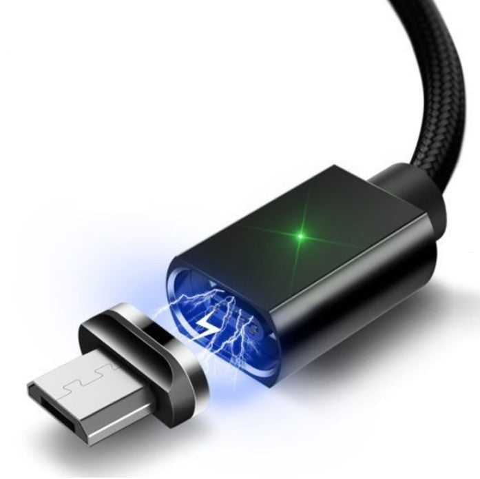 Кабель магнітний USB — micro-USB Essager, швидка зарядка 5 А, 1 м, чорний