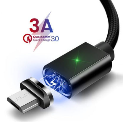 Кабель магнітний USB — micro-USB Essager, швидка зарядка 5 А, 1 м, чорний