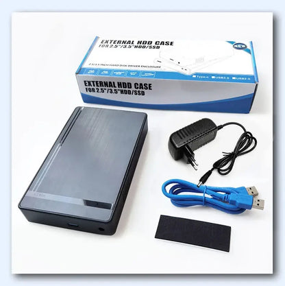 Зовнішній бокс для HDD/SSD 2.5"/3.5" SATA USB 3.0 з блоком живлення