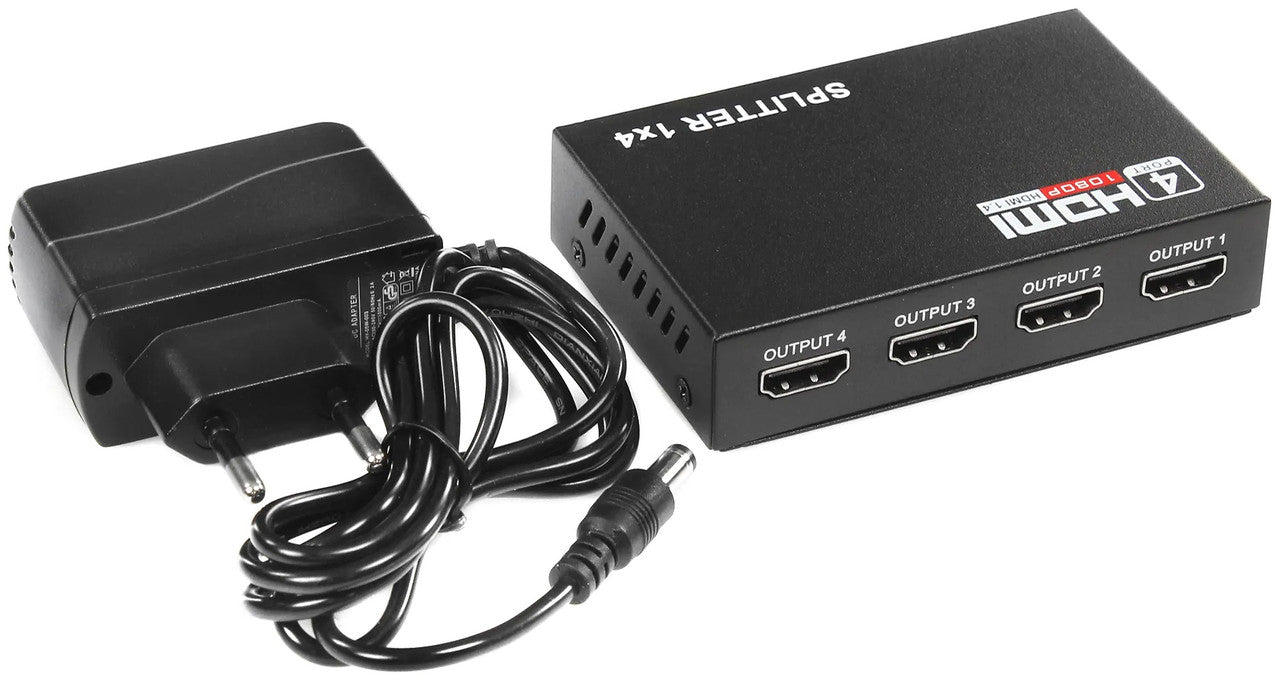 Розгалужувач HDMI активний 1 на 4, 4K/3D, U&P Splitter