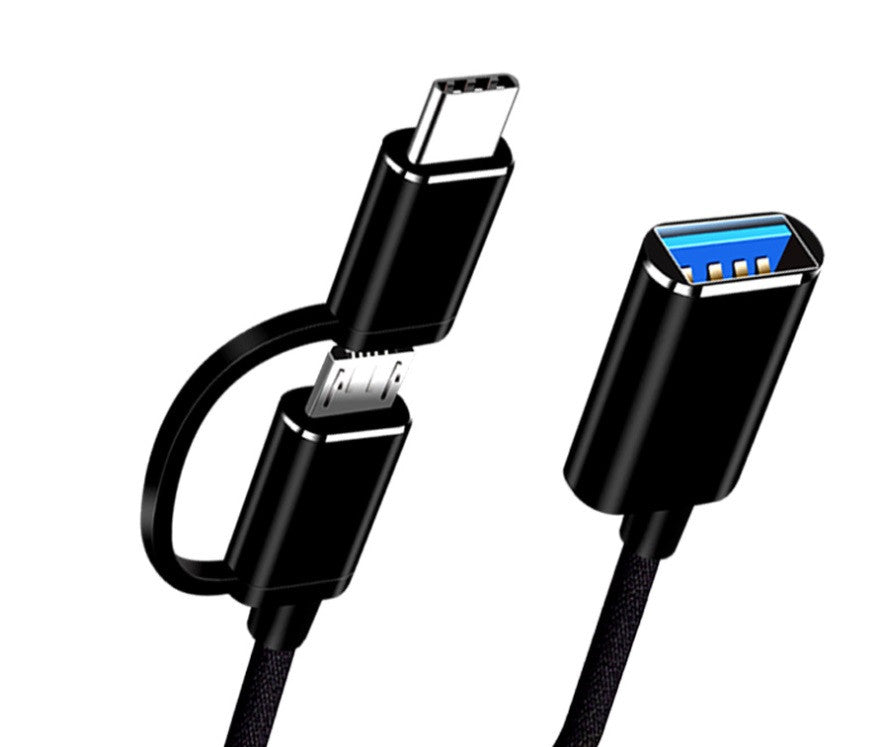 Перехідник USB — Type-C + Micro USB OTG для підключення USB-пристроїв