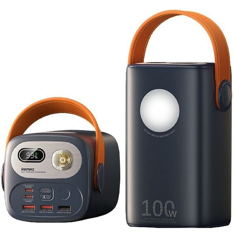 Повербанк Remax RPP-100 Gutitan 60000 мАг, QC+PD 100W, USB Type-C, ліхтарик