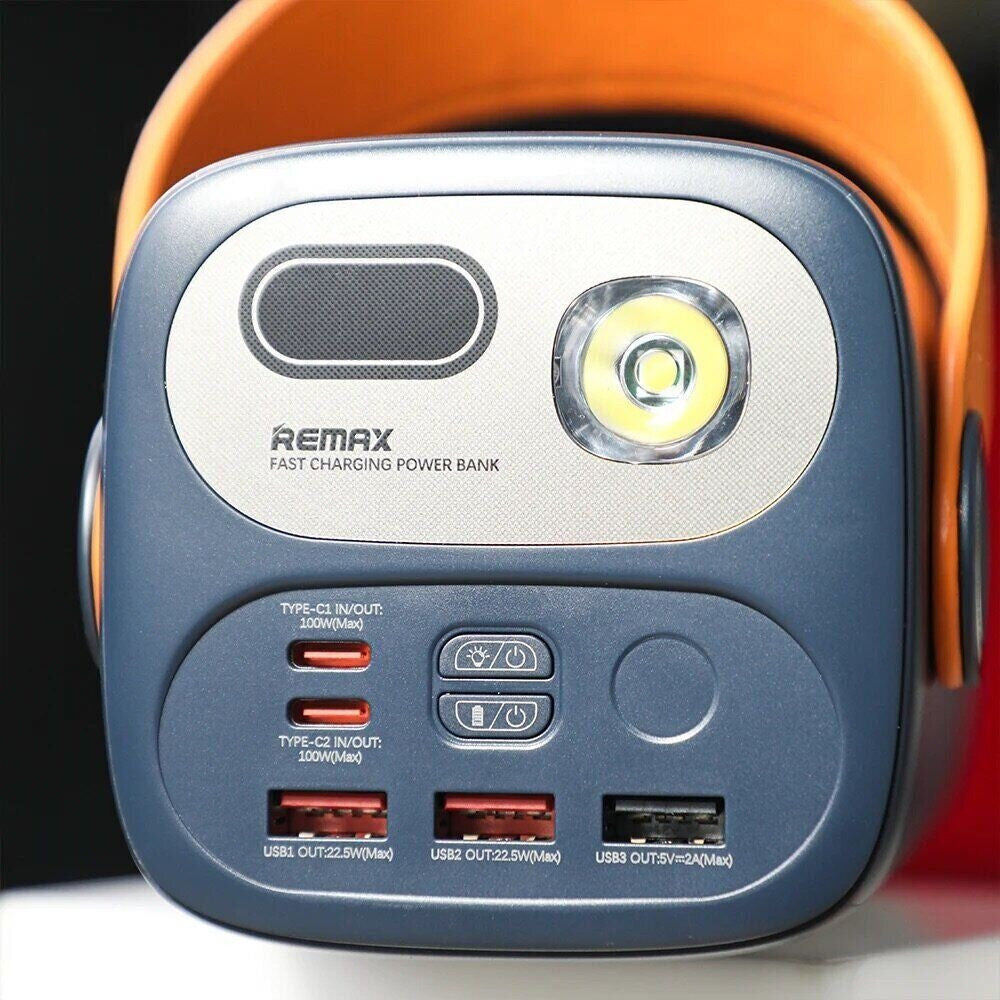 Повербанк Remax RPP-100 Gutitan 60000 мАг, QC+PD 100W, USB Type-C, ліхтарик