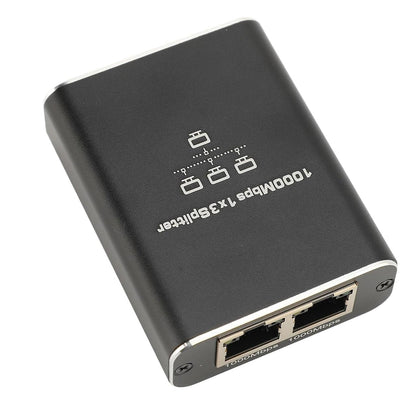 Спліттер Ethernet RJ45 гігабітний 1 на 3, 1000 Мбіт/с, активний з живленням Type-C