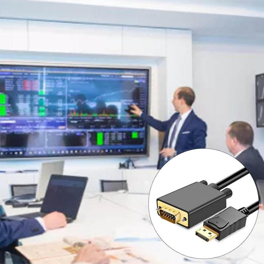 Кабель-адаптер DisplayPort — VGA, 1.8 м, для стабільного відеосигналу