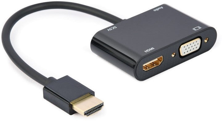 Адаптер HDMI на HDMI + VGA з аудіо 3.5 мм (A-HDMIM-HDMIFVGAF-01)