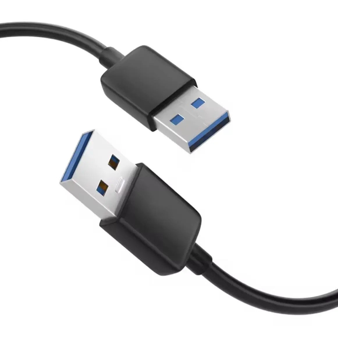 Кабель USB 3.0 тато-тато, 0.5 м, чорний