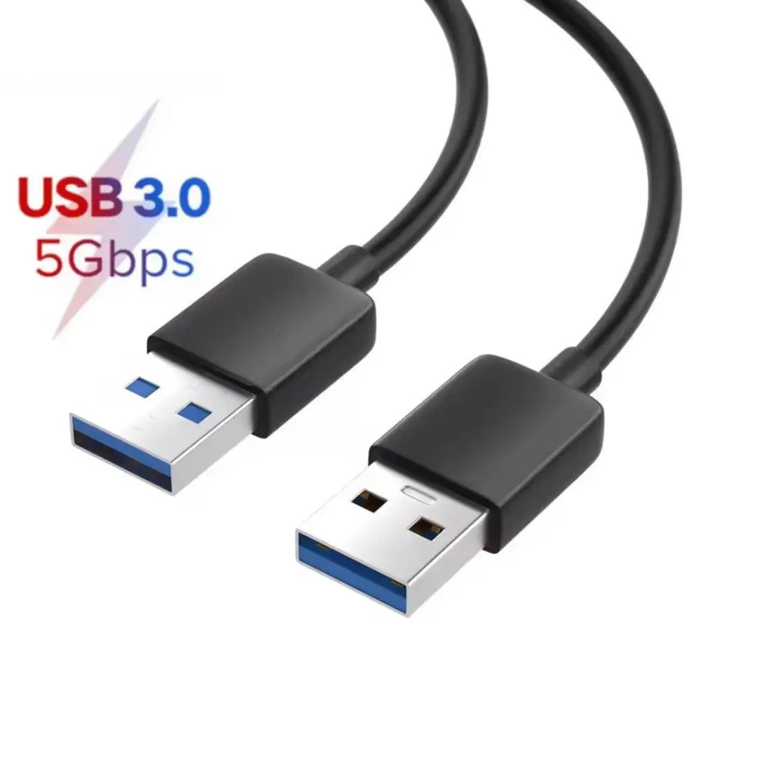 Кабель USB 3.0 тато-тато, 0.5 м, чорний