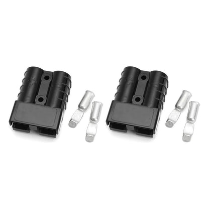 Роз'єм Anderson Powerpole SB50 50А 600В для кабелю 6AWG/13,3 мм², пара (2 шт), чорний