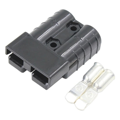 Роз'єм Anderson Powerpole SB50 50А 600В для кабелю 6AWG/13,3 мм², пара (2 шт), чорний