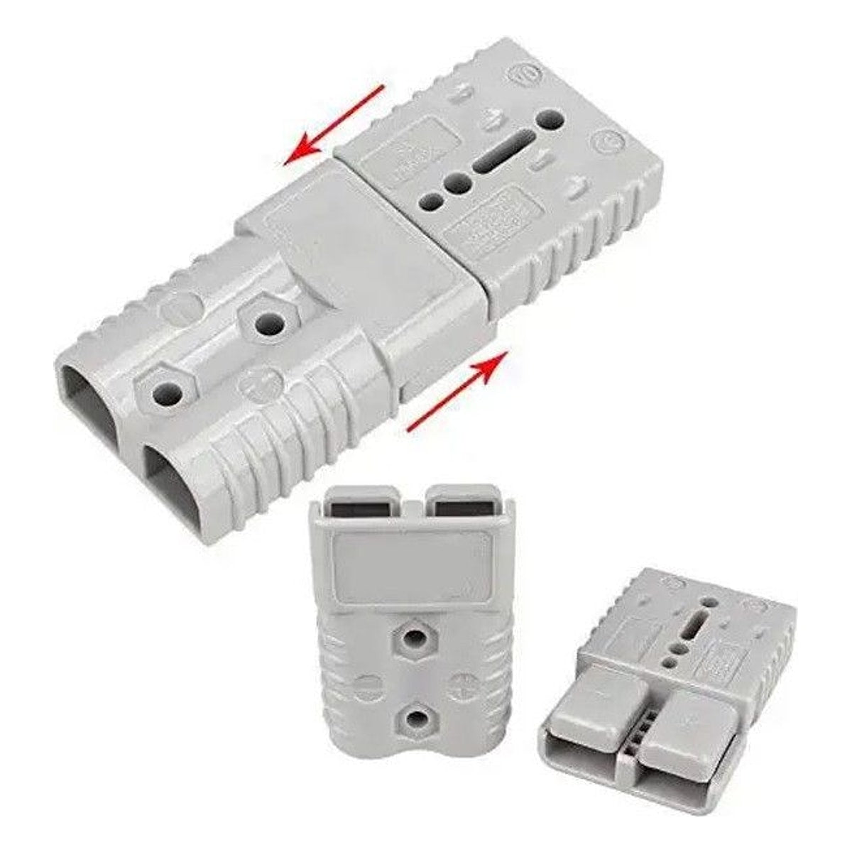 Роз'єм Anderson Powerpole SB120 120А 600В для кабелю 2AWG/35 мм², 1 шт, сірий