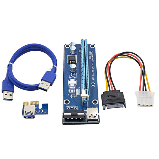 Райзер v006 USB 3.0 PCI-E 1X - 16X Riser для відеокарт 60см