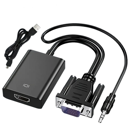 Перехідник VGA to HDMI дод. живлення та аудіо 3.5мм