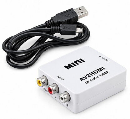 RCA (tulip) to HDMI adapter av2hdmi upscaler
