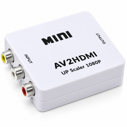 RCA (tulip) to HDMI adapter av2hdmi upscaler