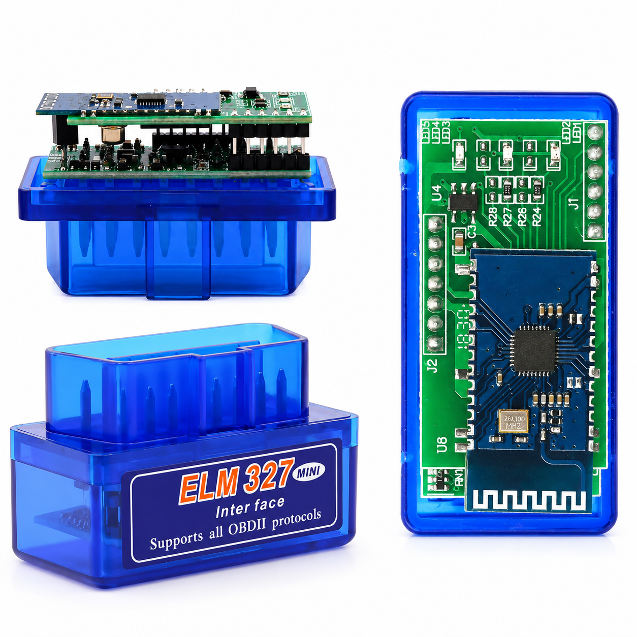 Автосканер ELM327 OBD2 Bluetooth v1.5 (2 плати, чіп PIC18F25K80)