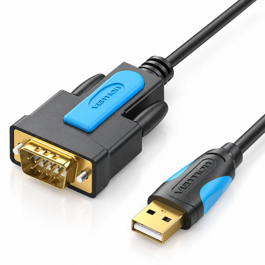 Cable USB-RS232 male, 3 m, Prolific PL2303 Vention gray-blue