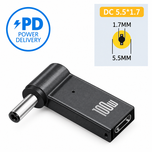 USB Type-C 100W power adapter DC 5.5×1.7 for Acer laptops
