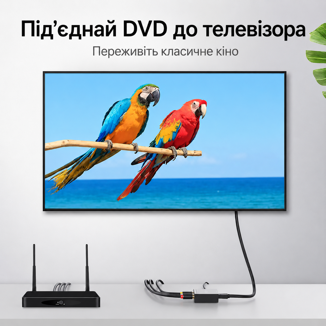 Конвертор AV RCA (тюльпан) to HDMI Vention