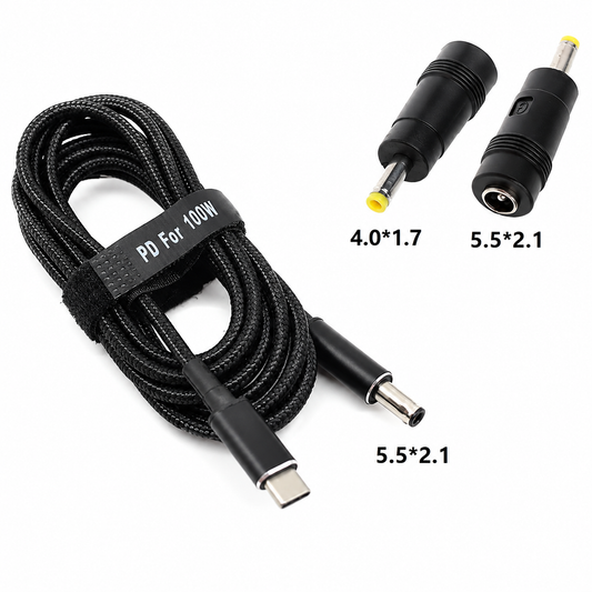 USB Type-C 100W кабель живлення та перехідник DC 4.0×1.7 для ноутбуків Lenovo