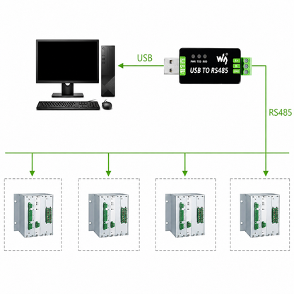 Конвертер Industrial USB to RS485  LX08H  CH340