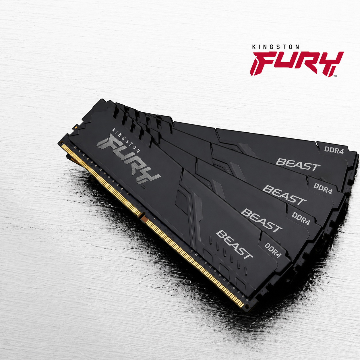 Модуль пам'яті DDR4 8GB 2666 MHz Fury Beast Black Kingston Fury (KF426C16BB/8)