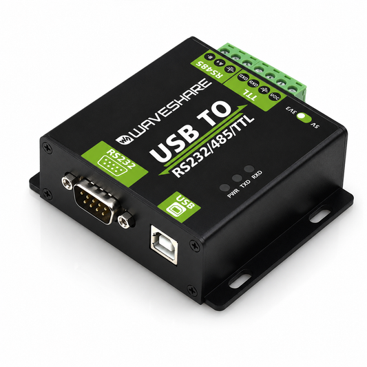 Industrial USB to RS232/RS485/RS422/TTL converter, FT232RL, Waveshare 15817 