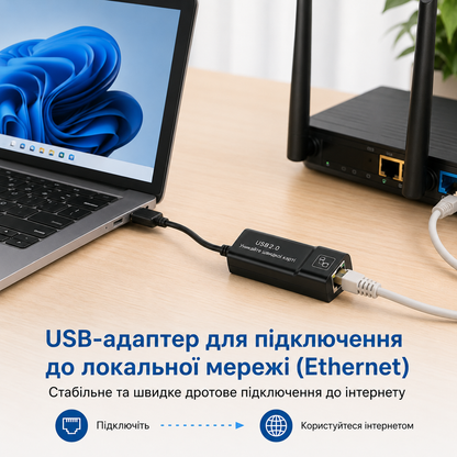 Сетевой адаптер USB-LAN RJ45 100Mbps