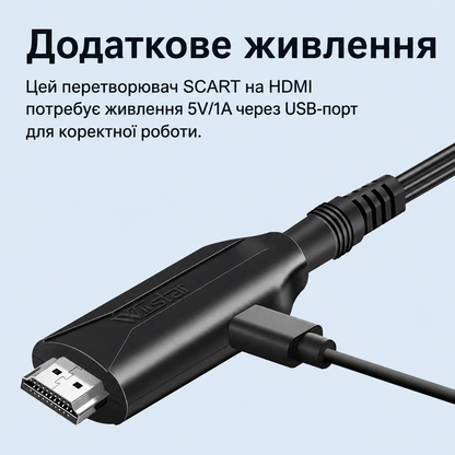 Кабель-переходник HDMI to SCART, Wiistar DZ17