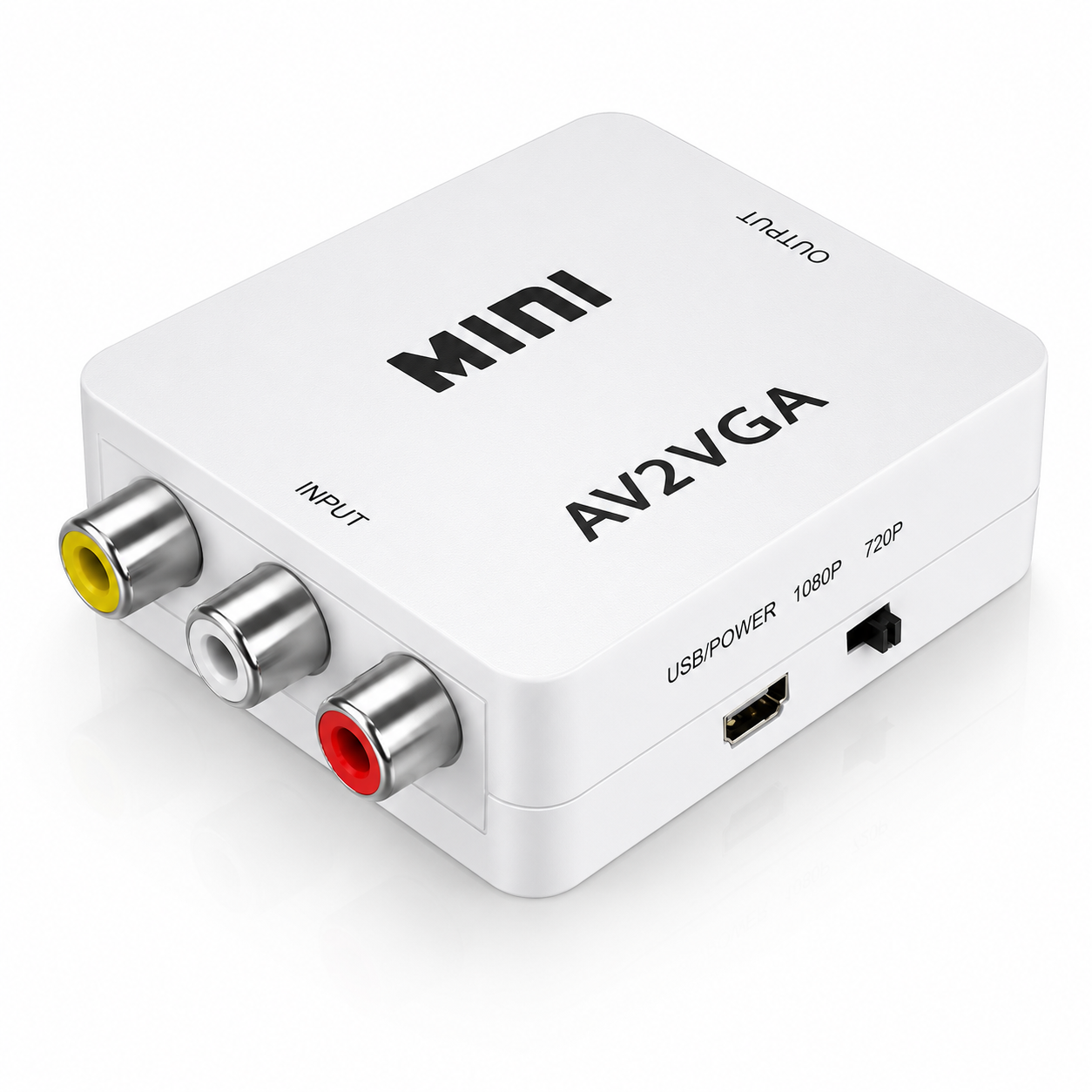 Перехідник-конвертер AV RCA/S-Video to VGA AV2VGA Mini активний Tishric 2T76