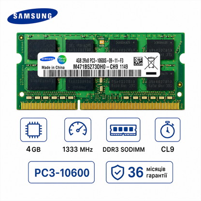 SODIMM DDR3 4GB Samsung M471B5273DH0-CH9 – купить