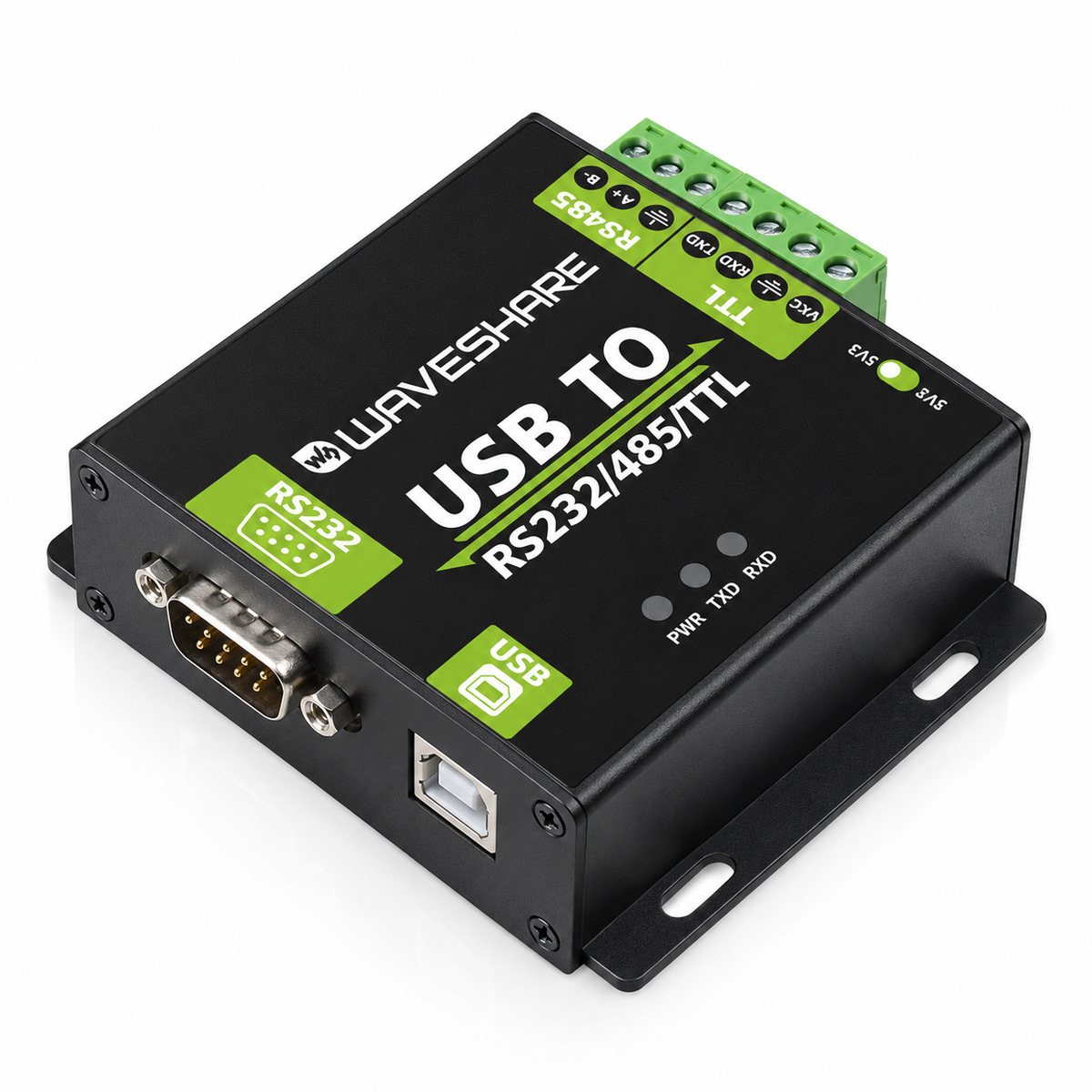 Промисловий USB конвертер до RS232/RS485/TTL, CH343G, Waveshare 22547