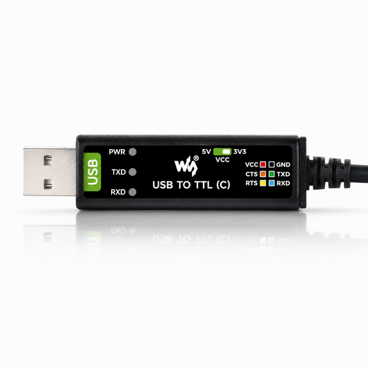 Cable USB-C to TTL(C) 6-Pin Industrial, FT232RNL, Waveshare 26739