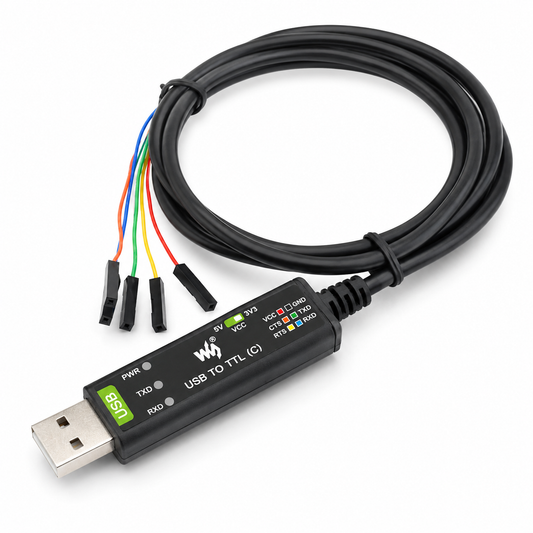 Cable USB-C to TTL(C) 6-Pin Industrial, FT232RNL, Waveshare 26739