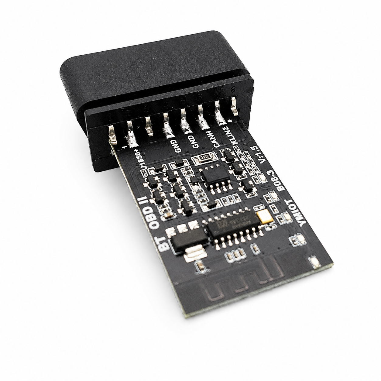 Автосканер ELM327 OBD2 Bluetooth v1.5 (1 плата, стандартная версия), черный