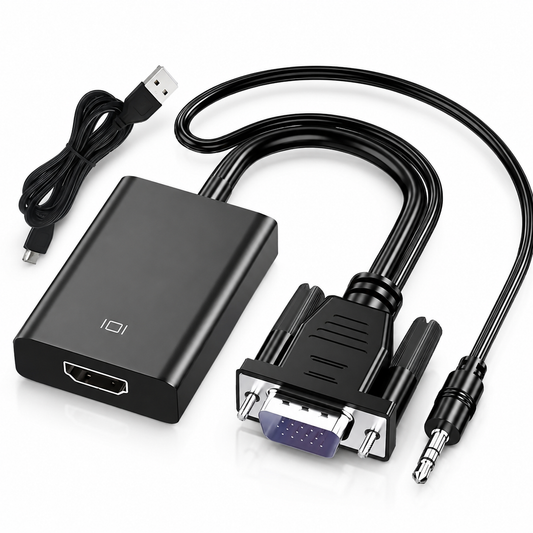 Перехідник VGA to HDMI дод. живлення та аудіо 3.5мм