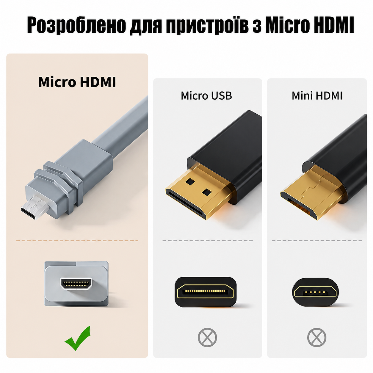 Кабель HDMI A для HDMI D (micro)/3.0m Atcom (15269)